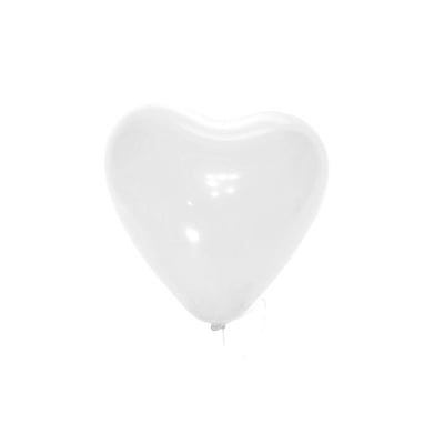 Балон с форма на сърце, 10 бр. Бял, ф 40 cm