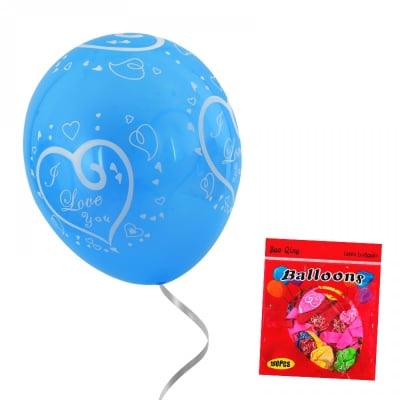 Балони I LOVE YOU - микс от 7 цвята /100 броя/