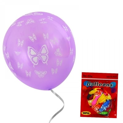 Балони Пеперуди - микс от 7 цвята /100 броя/