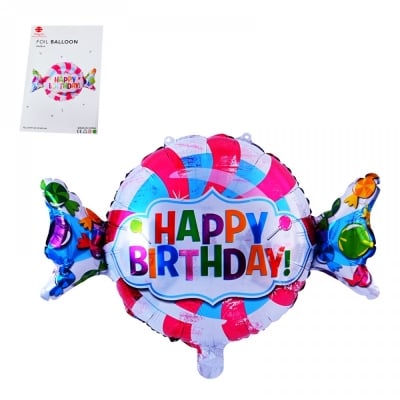 Балон бонбон Happy Birthday /фолио/