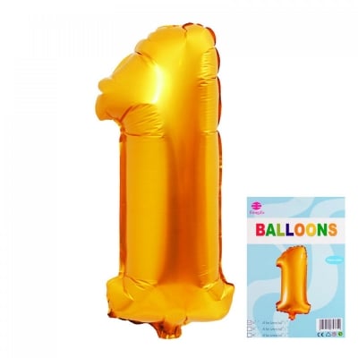 Балони - Цифри - 36 см - 1 брой Балон - Цифра 1