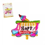 Балон камион "Happy Birthday" /фолио/